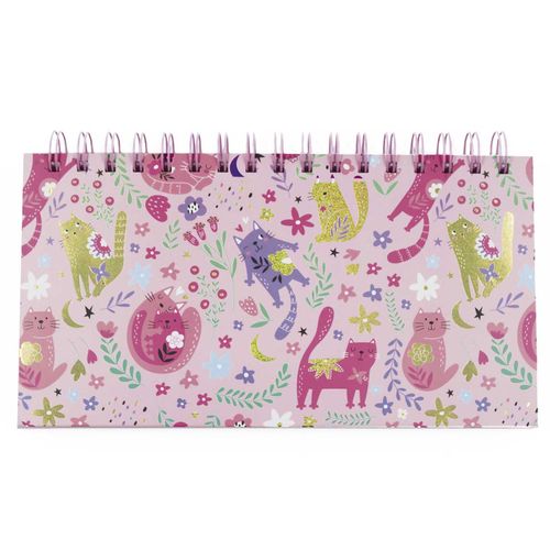 Planner Semanal Gatos C/ Suporte 23x12,5cm em Papel Amigold