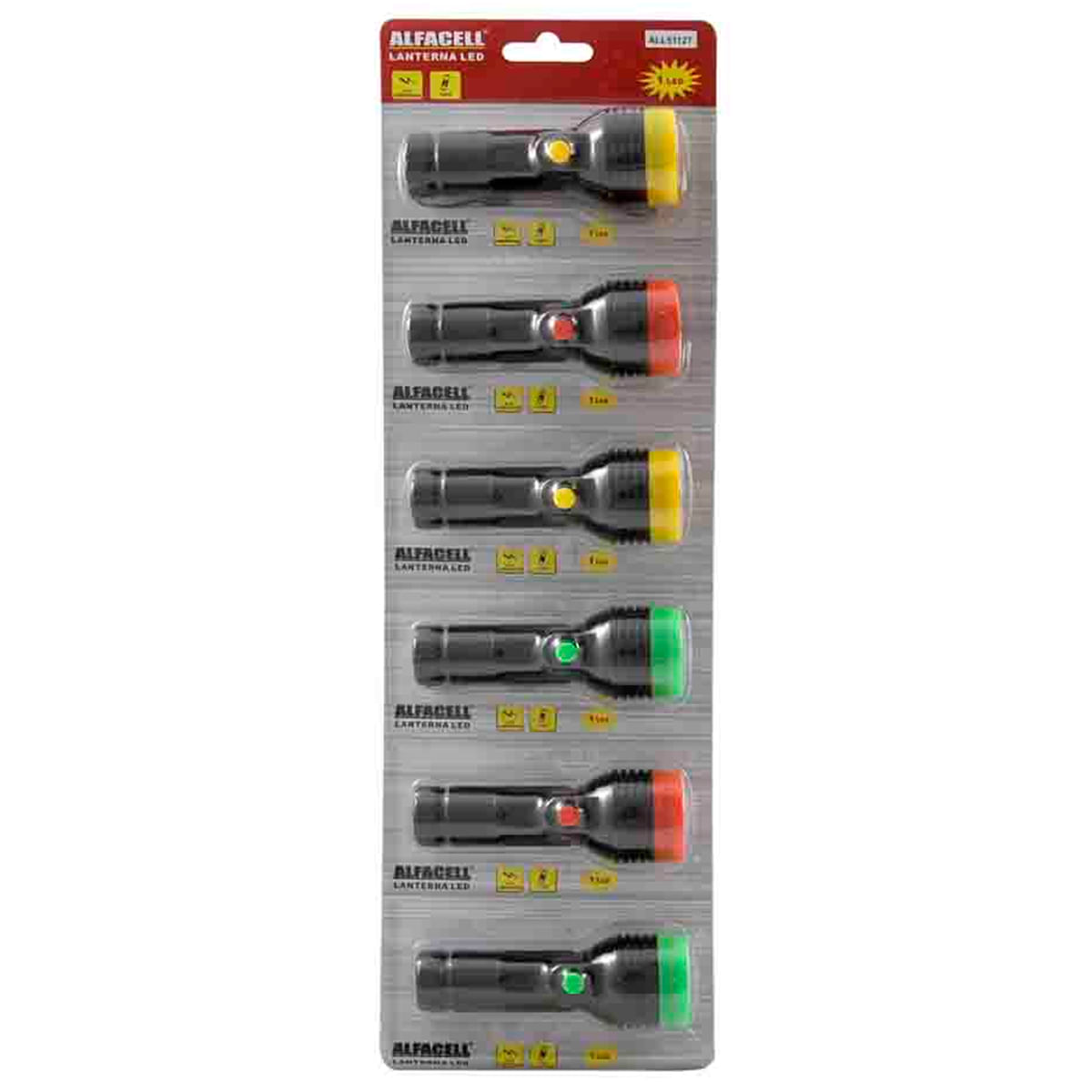 甦る光芒 Jogo de Lanterna 6 Peças 1 Led 13cm em Plástico Imporiente