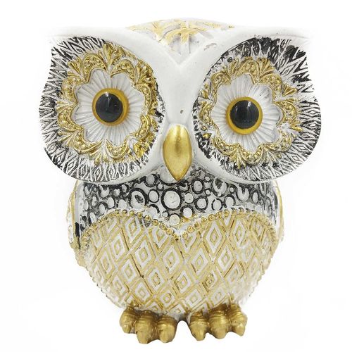 Coruja Decorativa 11cm em Resina Youbai
