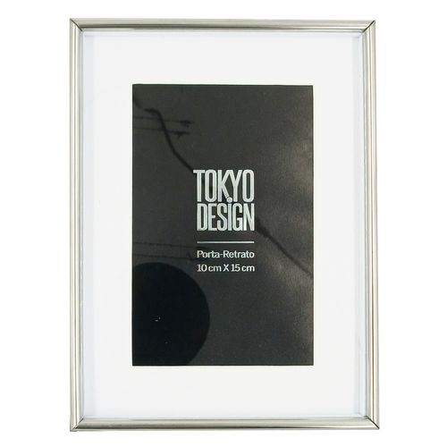 Porta Retrato Calisto Decorativo 10x15cm em Aço Inox Tokyo Design