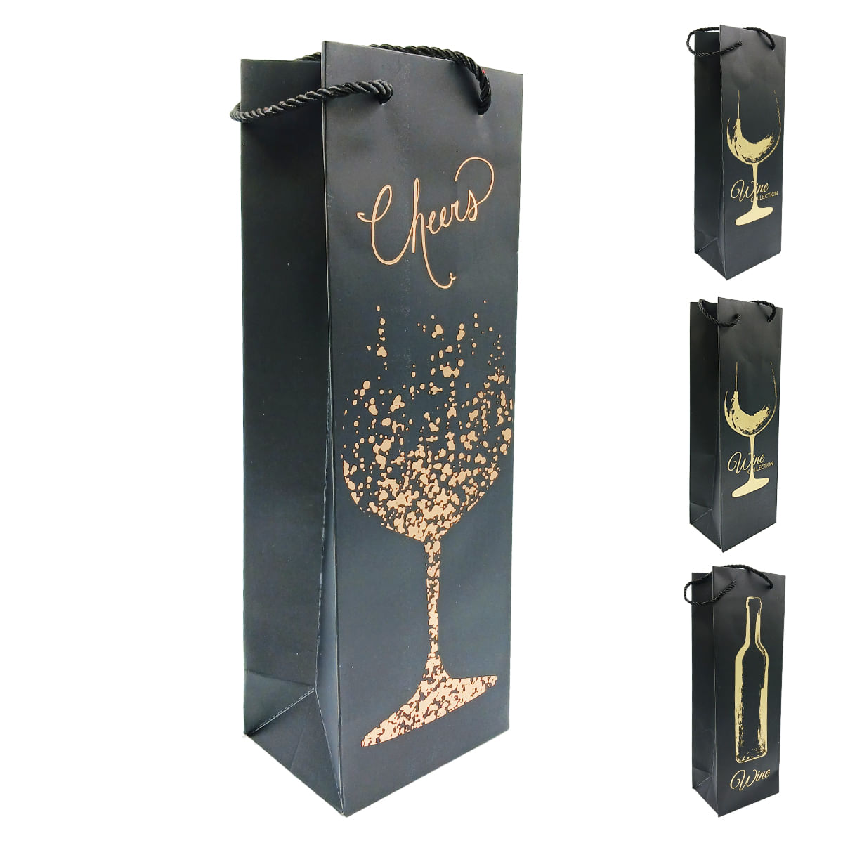 Sacola P/ Vinho 35x12cm em Papel Kit Girl