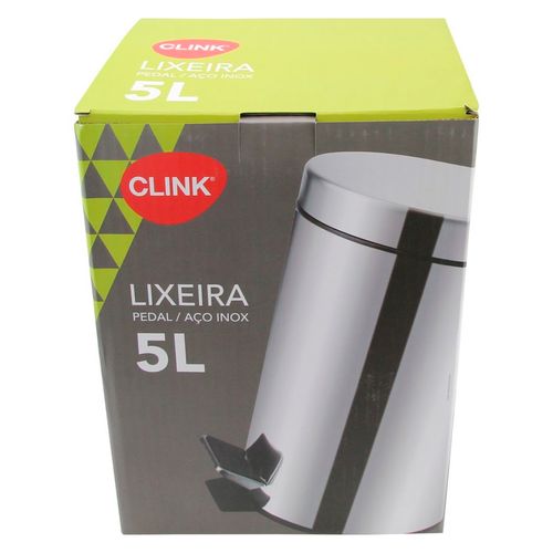 Lixeira C/ Pedal 5L em Aço Inox Clink