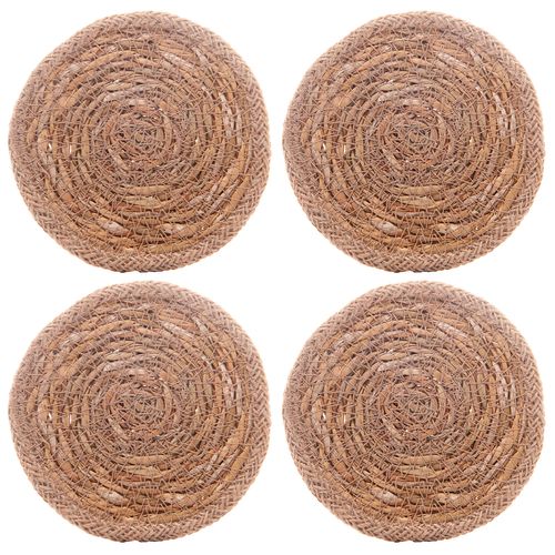 Jogo de Porta Copos 4 Peças 10cm em Fibra Natural Wolff