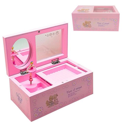 Caixa de Música e Porta Joia Ballet 17x9,5cm em Plástico UniHome
