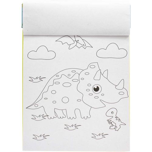 Livro Colorindo Dinossauros C/ Giz de Cera 22x15,5cm em Papel Todo Livro