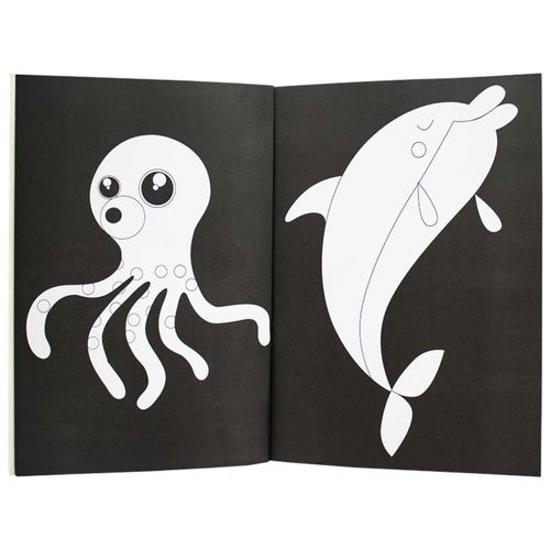 Livro P/ Colorir Neon Oceano 27,5x20cm em Papel Todo Livro