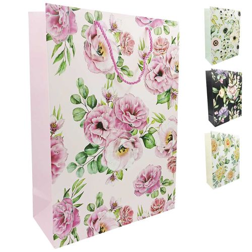 Sacola P/ Presente Flores 42x30cm em Papel Livon