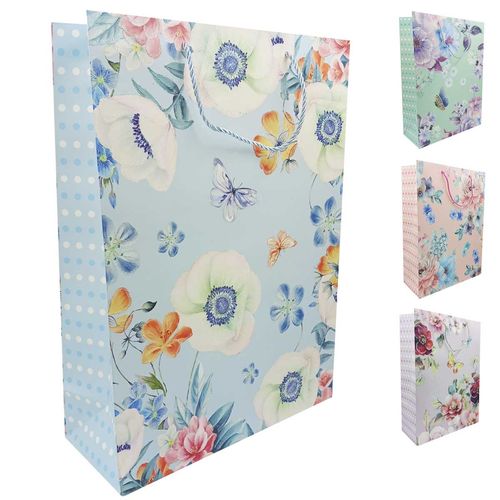 Sacola P/ Presente Flores 42x30cm em Papel Livon