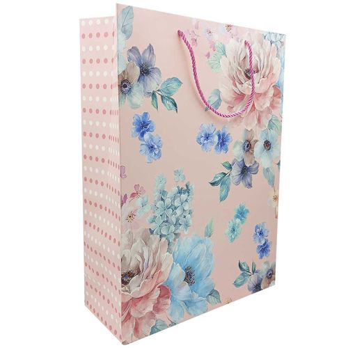 Sacola P/ Presente Flores 23x18cm em Papel Livon