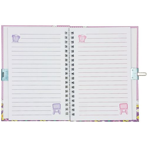 Diário Gatos C/ Cadeado 18x13cm em Papel Interponte