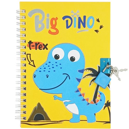 Diário Dinossauro C/ Cadeado 18x13cm em Papel Interponte