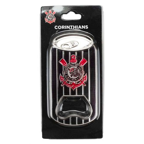 Abridor de Garrafa Corinthians 8,5x4cm em Metal Mileno
