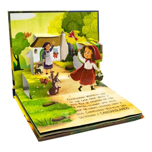 Contos Pop Up Chapeuzinho Vermelho 19cm em Papel Todo Livro
