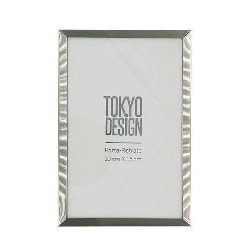 Porta Retrato Líbano Decorativo 10x15cm em Aço Inox Tokyo Design