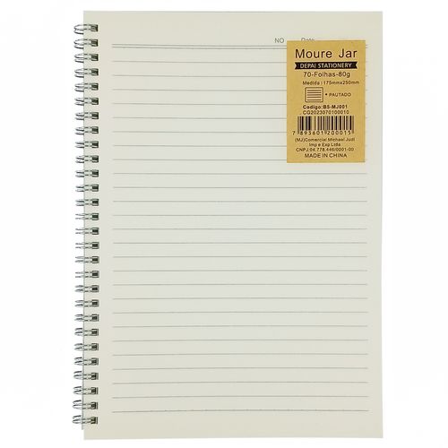 Caderno Pautado 70 Folhas 26x19cm Michael Judi