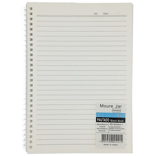 Caderno Pautado 70 Folhas 26x18,5cm Michael Judi
