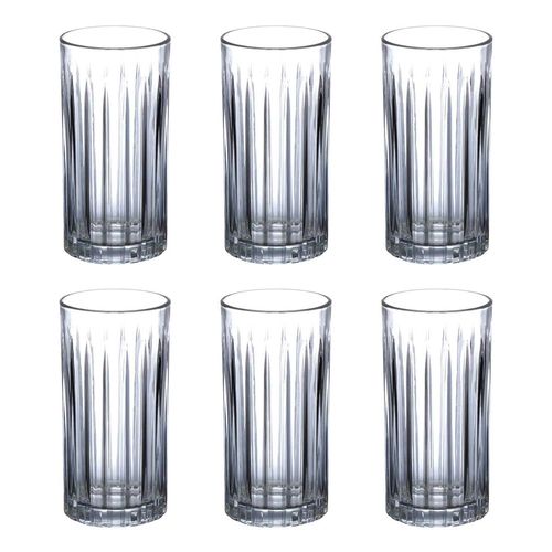 Jogo de Copos Alto Egeu 6 Peças 390ml em Vidro Hauskraft