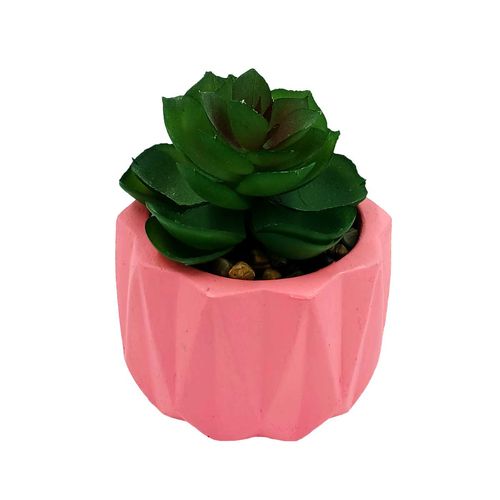 Vaso C/ Planta Artificial 12x8cm em Cimento Livon