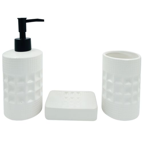 Kit Banheiro Pequim 3 Peças em Porcelana Newway