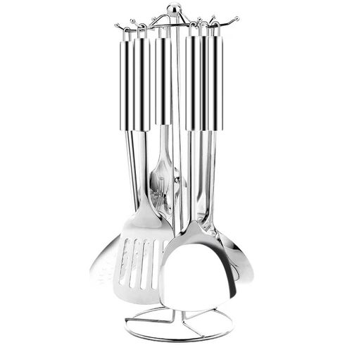 Kit Utensílios De Cozinha 7 Peças Em Inox Clink