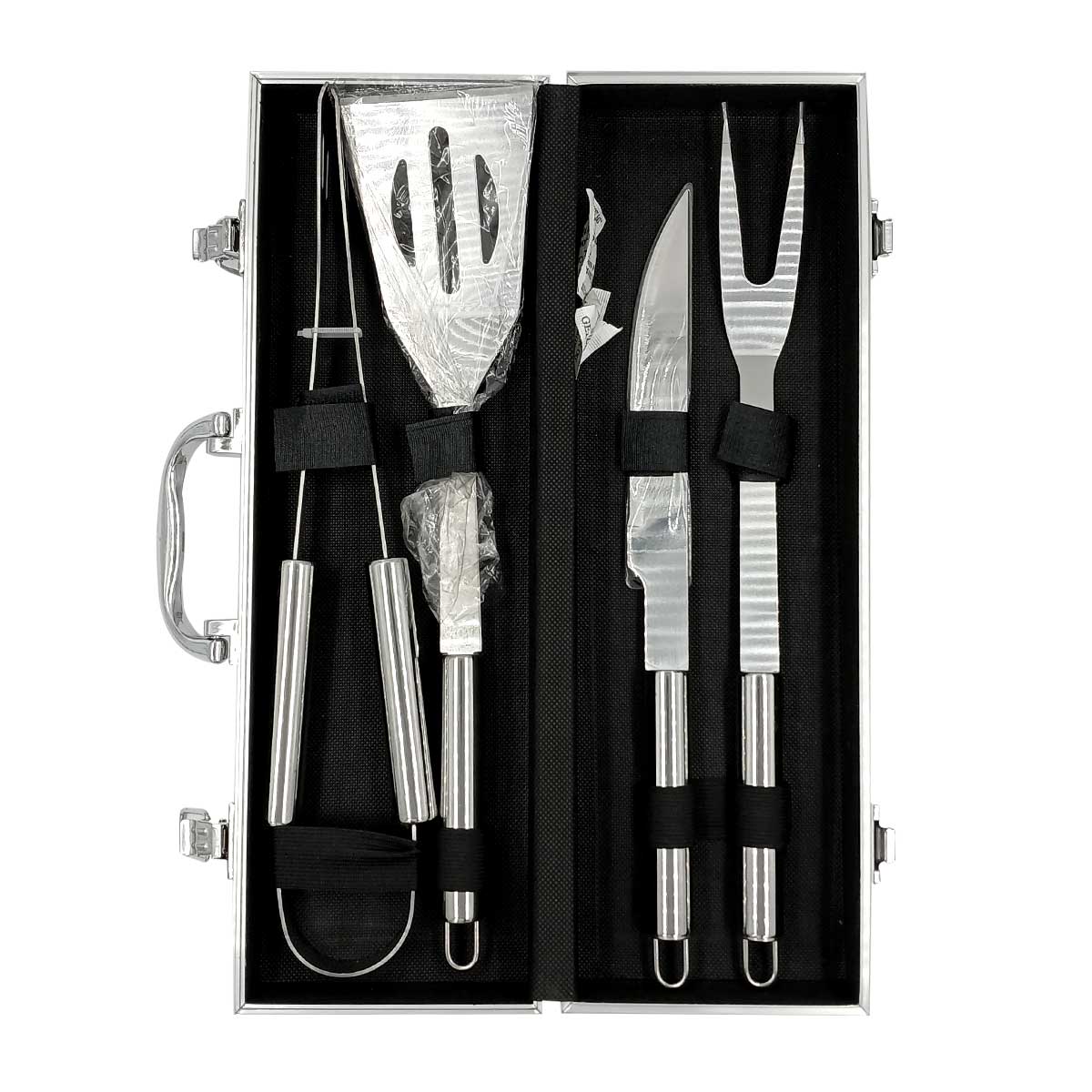 【60％OFF】 Kit P/ Churrasco C/ Maleta 4 Peças em Metal Top Rio ポケモンカードゲーム