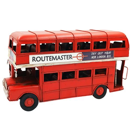 Ônibus London Decorativo 24,5cm em Metal Forbees