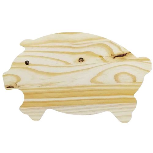 Tábua de Corte Porquinho 38,5x24x1,5cm em Madeira Sakes