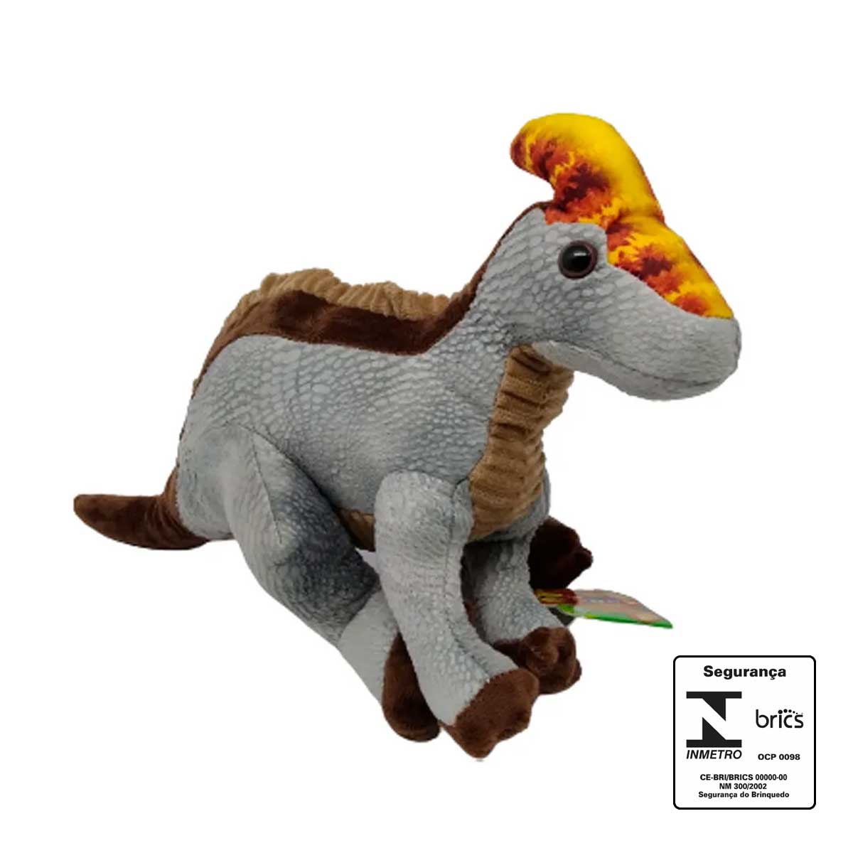 Dinossauro de Pelúcia 30cm em Poliéster Fizzy