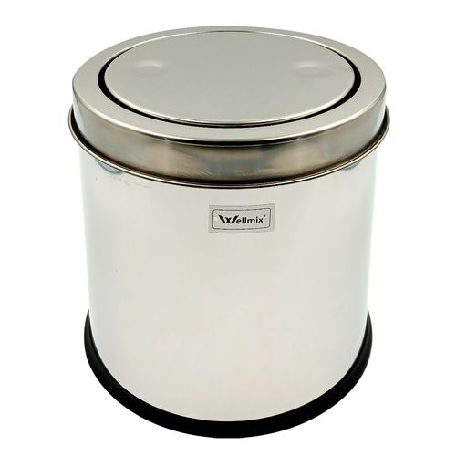 Lixeira C/ Tampa Basculante 3L em Aço Inox Wellmix