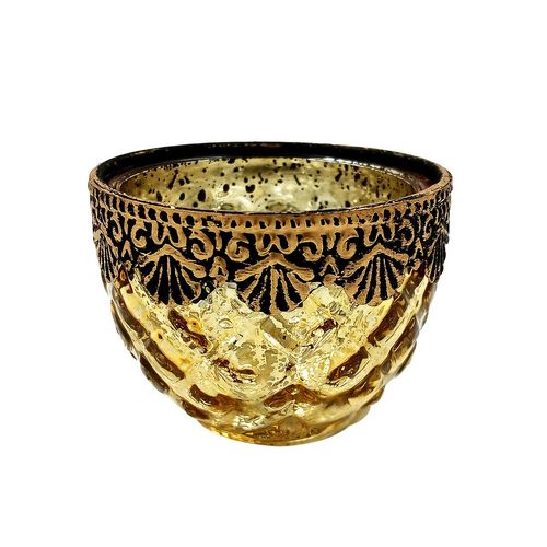 Castiçal Decorativo 6x7cm em Vidro Youbai