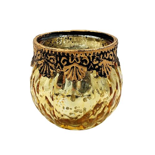 Castiçal Decorativo 6x5,5cm em Vidro Youbai