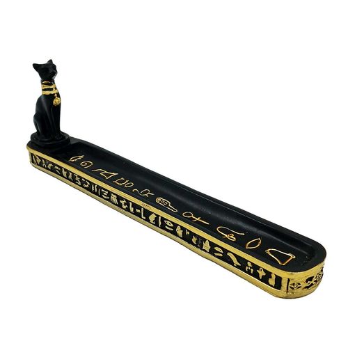 Porta Incenso Gato 20cm em Resina Youbai