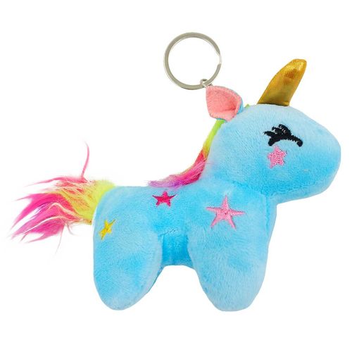 Chaveiro Unicórnio de Pelúcia 13cm em Poliéster Tokyo Design