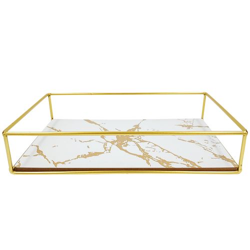 Bandeja Decorativa 16x23,5cm em Metal FWB