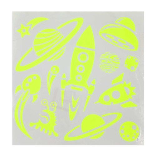 Cartela de Adesivos Luminosos Decorativo 25x20,5cm em Plástico Tokyo Design