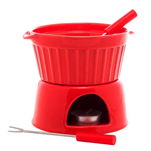 Jogo de Fondue Classic 4 Peças em Porcelana Lyor