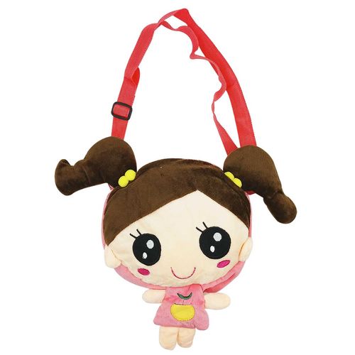 Mochila de Pelúcia Menininha 18x24cm em Poliéster Interponte