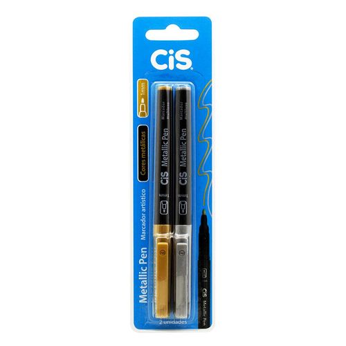 Jogo de Marcador Permanente Slim 2 Peças Cis