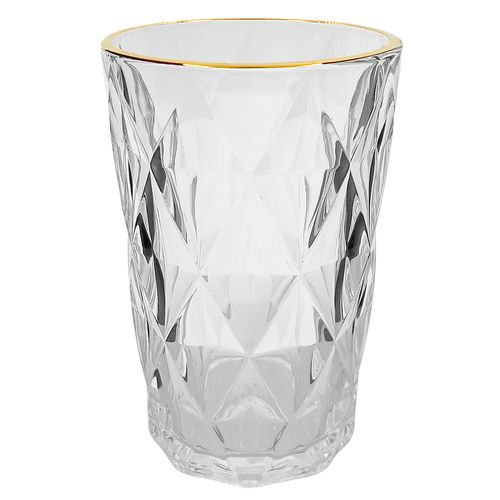 Jogo de Copos Diamond Real 6 Peças 350ml em Vidro KeHome