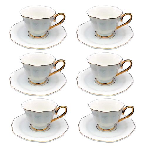Jogo de Xícaras Mon Charmant 12 Peças 90ml em Porcelana Fullfit
