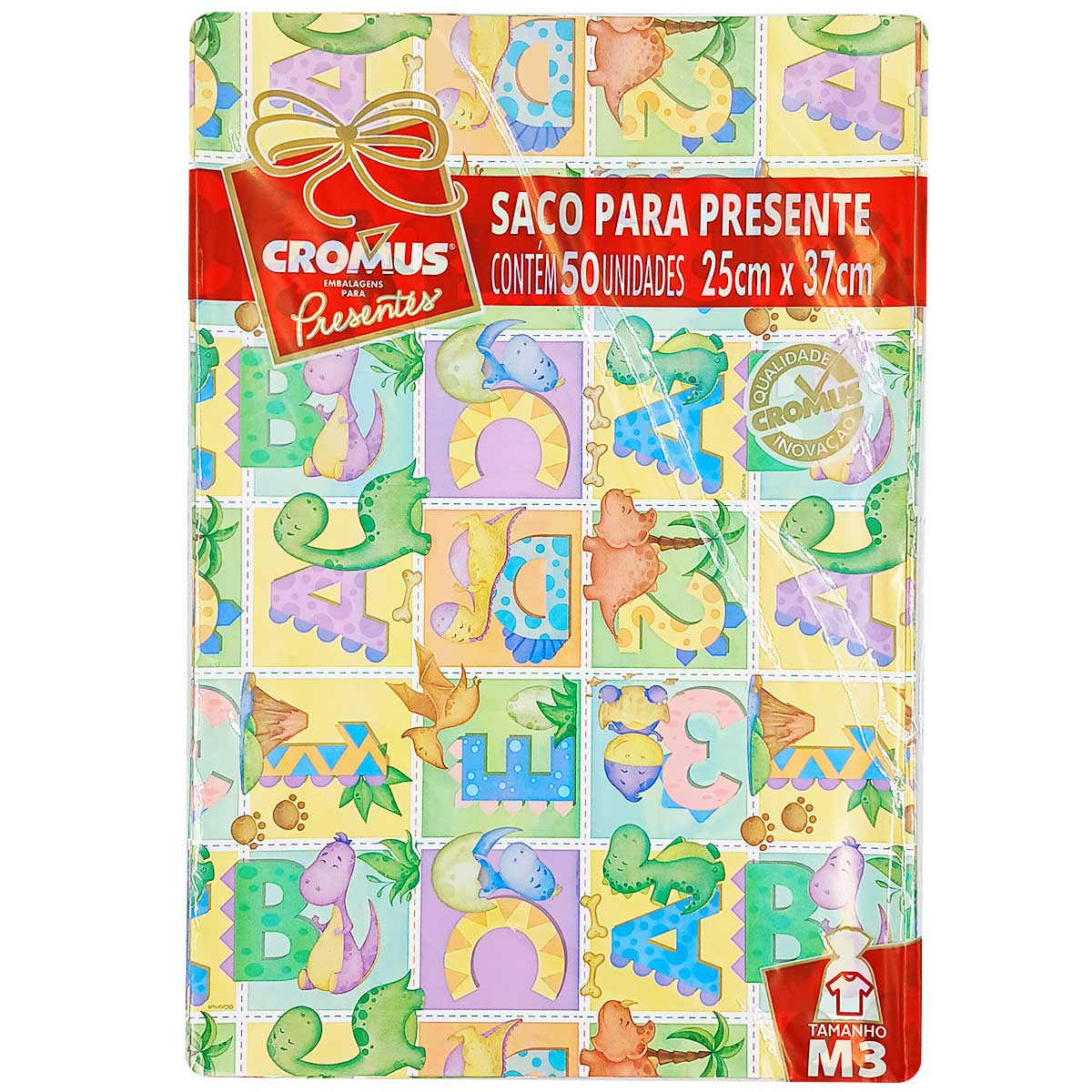 Saco P/ Presente Infantil 50 Unidades 25x37cm Cromus Embalagem