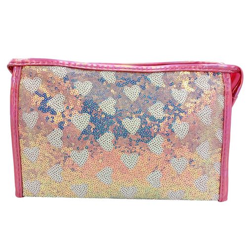 Nécessaire Coração C/ Alça 15x23cm em Poliéster Rubys