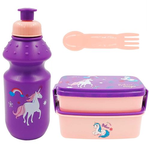 Kit Marmita Infantil 3 Peças em Plástico Tokyo Design