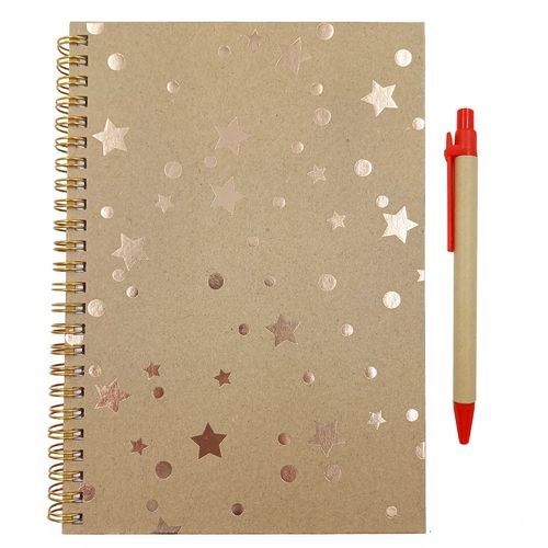 Bloco de Anotação+ Caneta 80 Folhas 22x15,5cm em Papel Interponte