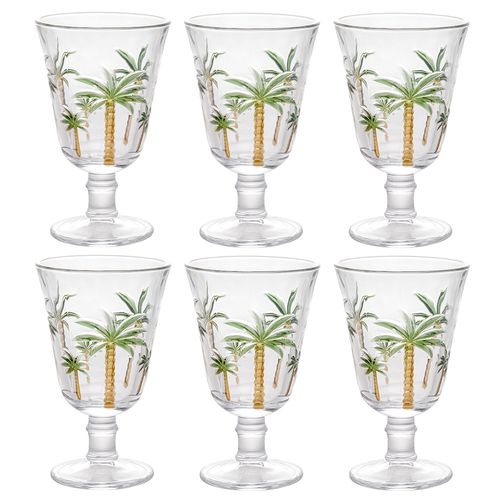 Jogo 6 Taças Palm 240ml em Cristal Lyor