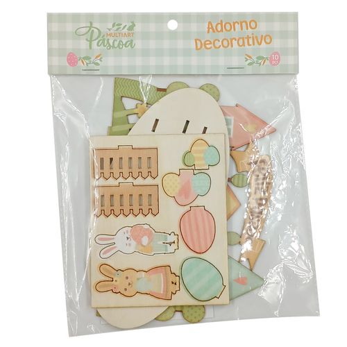 Enfeite de Páscoa Decorativo 18cm em MDF Multiart