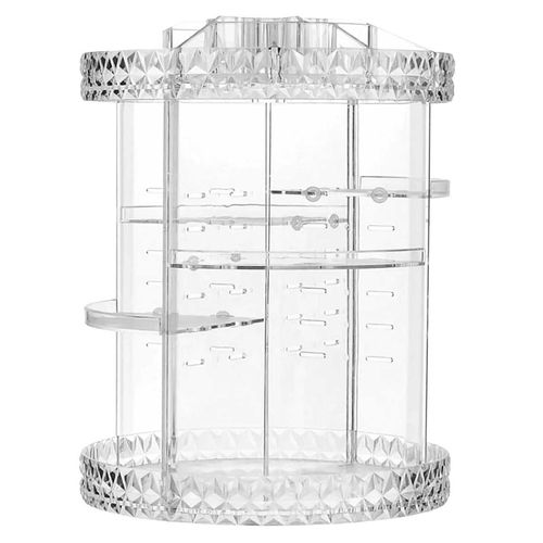 Organizador P/ Maquiagem Giratório Diamante 24x33cm em Plástico Kehome