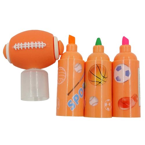 Marca Texto Sports 3 Cores 14cm em Plástico Interponte