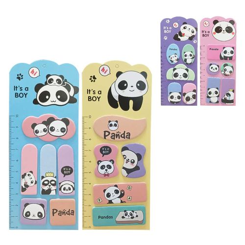 Bloco de Notas Auto Adesivo Panda 15x6cm em Papel Livon