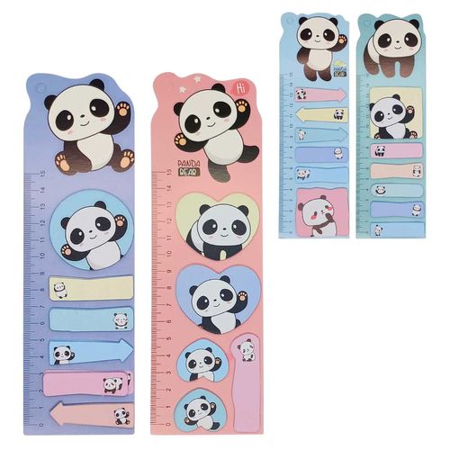 Bloco de Notas Auto Adesivo Panda 21x6,5cm em Papel Livon